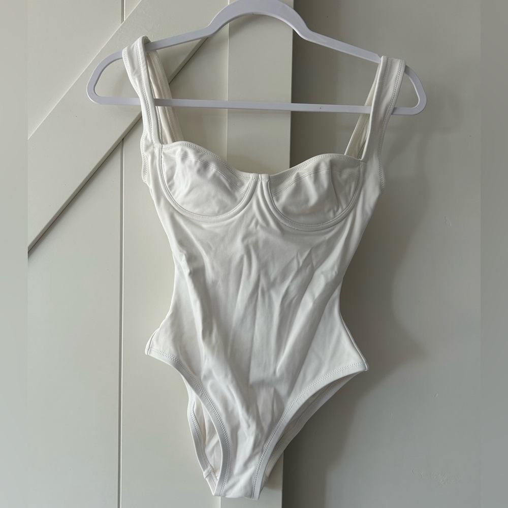 White skims swimsuit